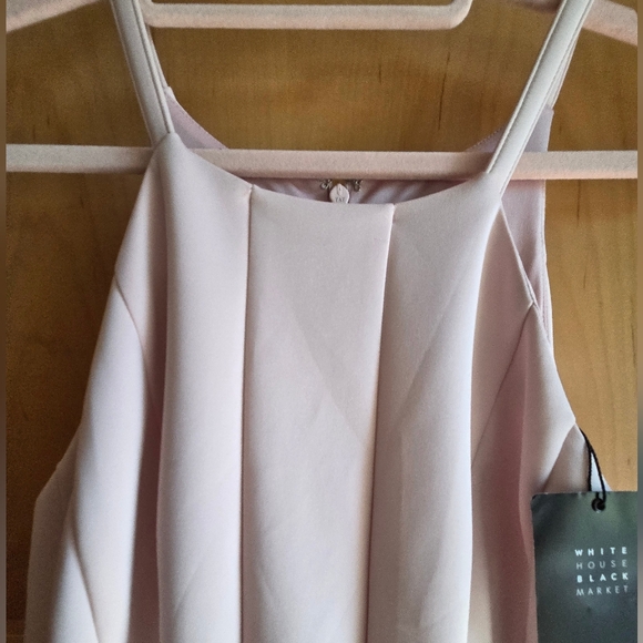 NEW Vince Camuto Blush Pink LASER-CUT FIT-AND-FLARE DRESS - Picture 4 of 10